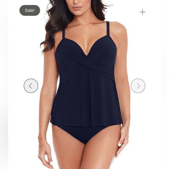 NWT Miraclesuit Rock Solid Allura Tankini Top - Picture 1 of 7